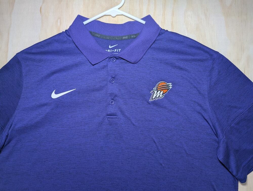 Nike Men's XL Phoenix Mercury Dri-Fit Polo Golf Shirt Purple Short Sleeve